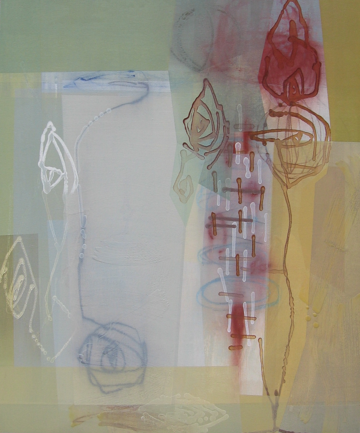Tintern Abbey (Orchard Tufts)  mixed media on canvas  48 x 40  $5800  2014