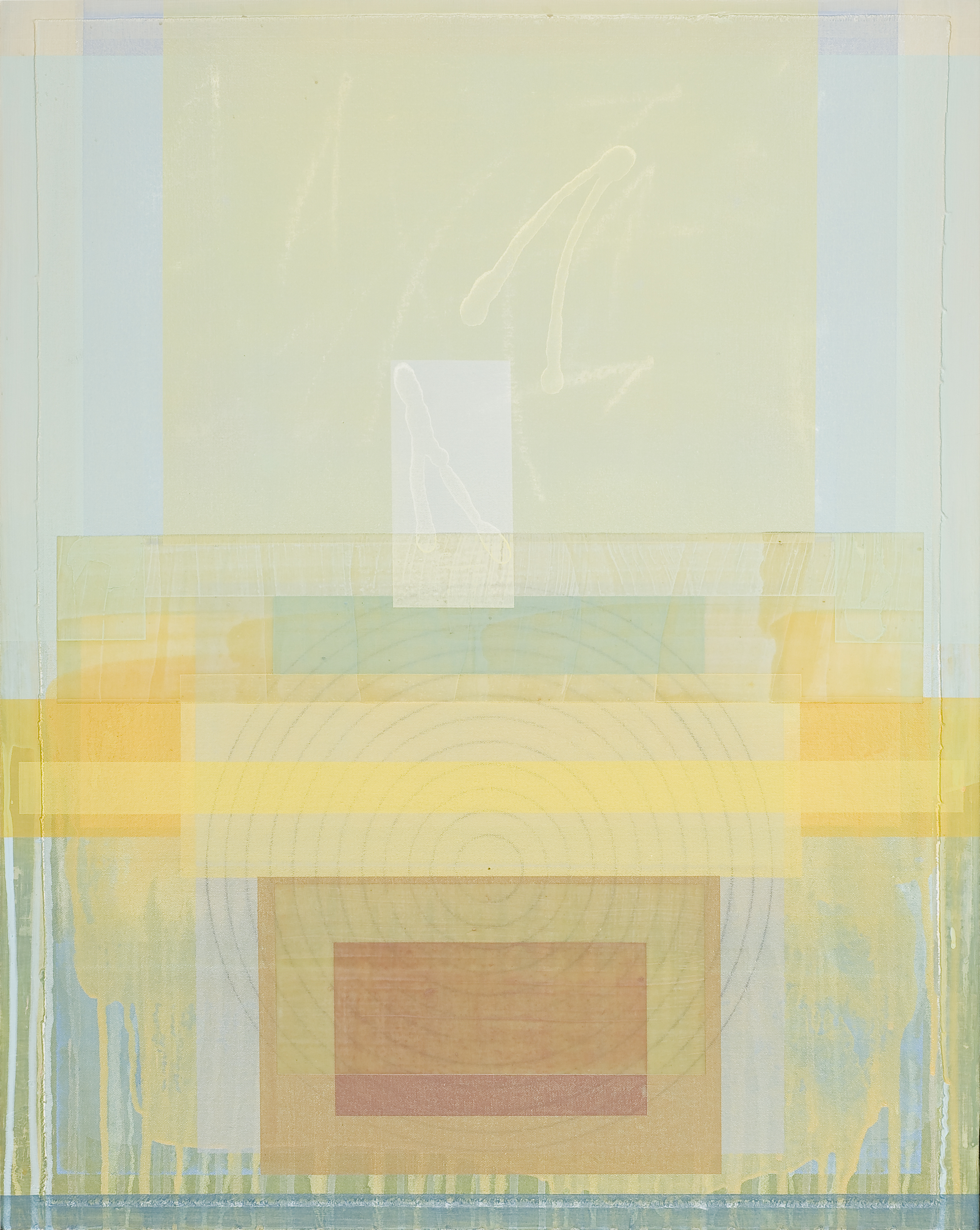 Menhir (White)  mixed media on panel  31 x 24  $2900  2014